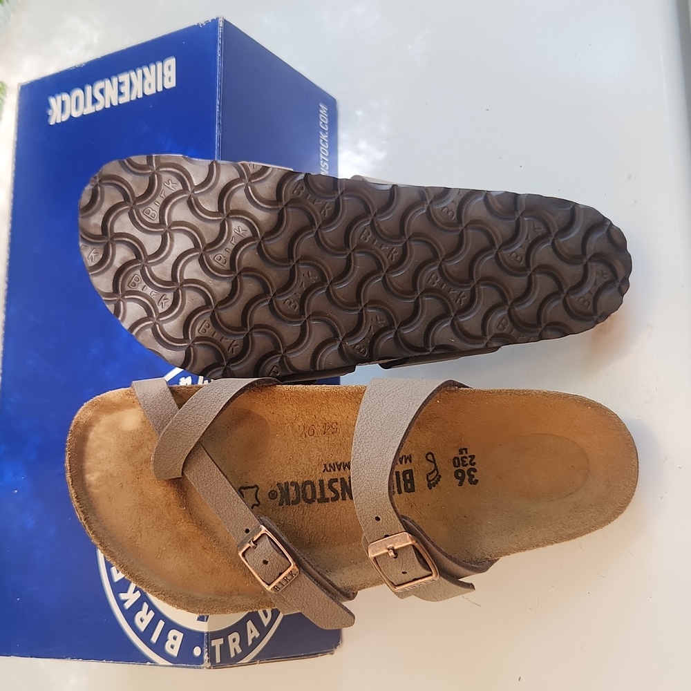 BIRKENSTOCK Mayari mocca slip on sandals. Size 36. US ladies size 5.5 Brand new.